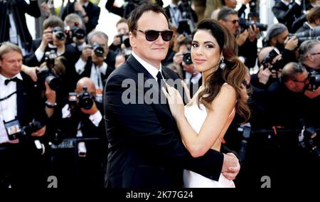 LE réalisateur AMÉRICAIN Quentin Tarantino assiste à la première "une fois à Hollywood" qui a eu lieu lors du Festival de Cannes 72nd à Cannes, France. Banque D'Images