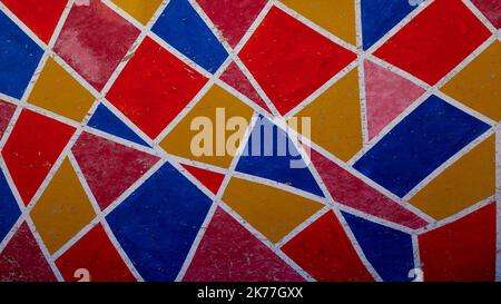 Motif de texture de figures de différentes formes et couleurs pour l'arrière-plan Banque D'Images