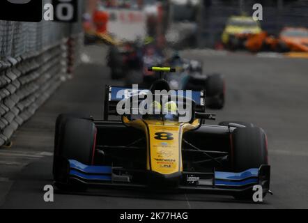 8- Luca Ghiotto, Uni-Virtuosi Racing FIA Formula One World Championship 2019, Grand Prix de Monaco, Banque D'Images