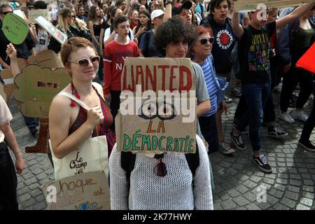 Marche de la jeunesse pour le climat à Marseille, France, le 24th 2019 mai Banque D'Images