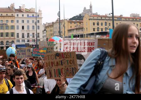 Marche de la jeunesse pour le climat à Marseille, France, le 24th 2019 mai Banque D'Images