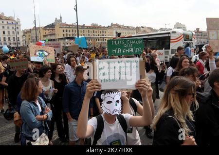 Marche de la jeunesse pour le climat à Marseille, France, le 24th 2019 mai Banque D'Images