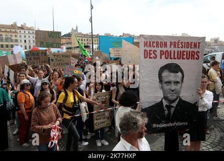 Marche de la jeunesse pour le climat à Marseille, France, le 24th 2019 mai Banque D'Images