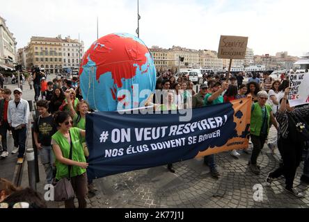 Marche de la jeunesse pour le climat à Marseille, France, le 24th 2019 mai Banque D'Images