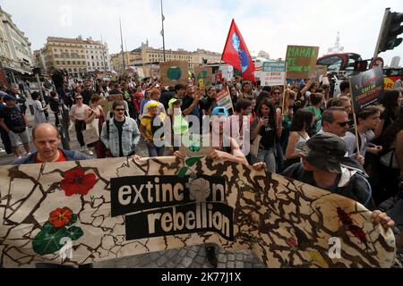 Marche de la jeunesse pour le climat à Marseille, France, le 24th 2019 mai Banque D'Images