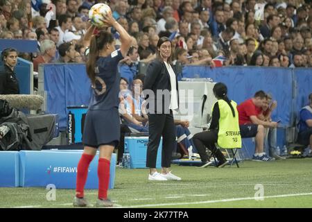 ©ERIC BALEDENT/MAXPPP - coupe du monde - Equipe de France féminine vs Equipe de Norvège féminine - 12/06/2019 2019, phase finale - (c) 2019 Baledent/Maxppp Corinne Diacre (France, sélectioneure) Banque D'Images