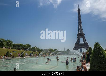 Paris, France, juin 28th 2019 - HeatWave Banque D'Images