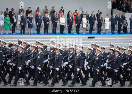 ©PHOTOPQR/LE PARISIEN/Fred Dugit ; politique place de la concorde Paris VIIIe, le 14 juillet 2019 Cérémonie du 14 juillet école de maitrance photo LP / Fred Dugit le défilé militaire annuel de la Bastille le dimanche, 14 juillet 2019 sur l'avenue des champs-Elysées à Paris. Banque D'Images