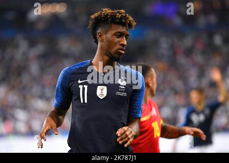 Kingsley Coman # 11 lors du match France-ANDORRE du 07 septembre 2019 au Stade de France pour les qualifications Euro 2020. Banque D'Images