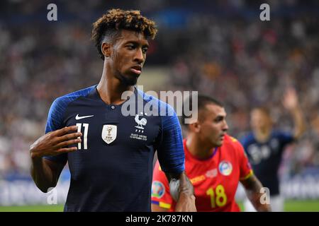 Kingsley Coman # 11 lors du match France-ANDORRE du 07 septembre 2019 au Stade de France pour les qualifications Euro 2020. Banque D'Images