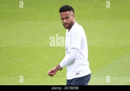 NEYMAR JR 17/09/2019 football / Paris à l'entraînement avant son match de ligue de champions contre -Real-Madrid Banque D'Images