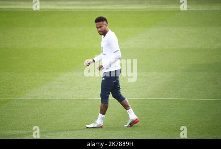 NEYMAR JR 17/09/2019 football / Paris à l'entraînement avant son match de ligue de champions contre -Real-Madrid Banque D'Images