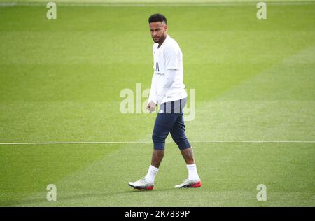 NEYMAR JR 17/09/2019 football / Paris à l'entraînement avant son match de ligue de champions contre -Real-Madrid Banque D'Images