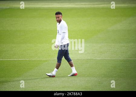 NEYMAR JR 17/09/2019 football / Paris à l'entraînement avant son match de ligue de champions contre -Real-Madrid Banque D'Images