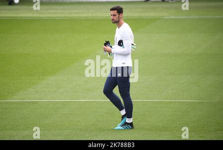 SERGIO RICO 17/09/2019 football / Paris à l'entraînement avant son match de ligue de champions contre -Real-Madrid Banque D'Images