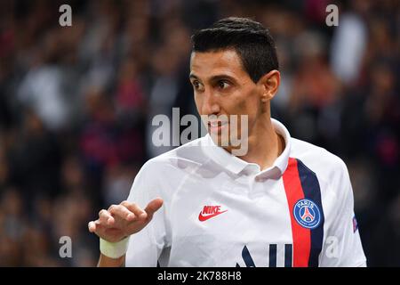 Julien Mattia / le Pictorium - 18/09/2019 - France / Ile-de-France / Paris - Angel Di Maria lors du match du Groupe A de la Ligue des Champions entre le PSG et le Real Madrid, le 18 septembre 2019, au Parc des Princes. / 18/09/2019 - France / Ile-de-France (région) / Paris - Angel Di Maria pendant le groupe Un match de la Ligue des Champions entre PSG et Real Madrid, sur 18 septembre 2019, au Parc des Princes. Banque D'Images