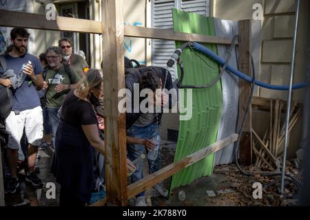 La manifestation climatique a été rejointe par le mouvement des gilets jaunes et des blocs noirs. Des affrontements se sont produits tout au long de la journée. Banque D'Images