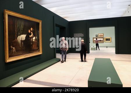 Lens, France, septembre 24th 2019 - Musée du Louvre Lens POLOGNE, 1840 - 1918 PEINDRE L'ÂME D'Une NATION l'année 2019 marque le centenaire de la signature, le 3 septembre 1919, de l'accord entre la France et la Pologne sur "l'émigration et l'immigration". Elle a conduit à l'arrivée d'un grand nombre de travailleurs polonais en France, notamment dans la région minière du nord du pays. Banque D'Images