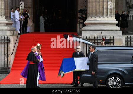 La mort de Chirac : cérémonie publique de respect de l'ancien président français le 30 septembre 2019 Banque D'Images