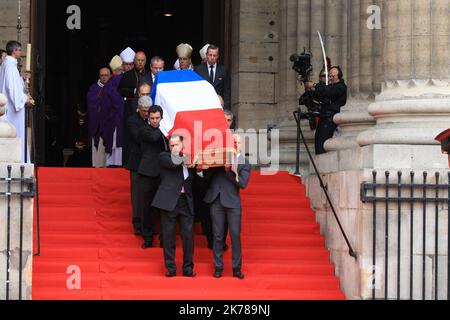 La mort de Chirac : cérémonie publique de respect de l'ancien président français le 30 septembre 2019 Banque D'Images