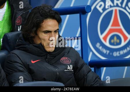 Olympique Marseille Edinson Roberto Cavani pendant le 11th jour de la Ligue 1 Conforama, entre Paris Saint Germain (PSG) et Olympique Marseille (OM), 27 octobre 2019 Banque D'Images