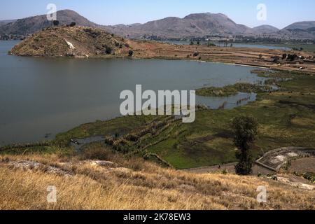 ©Arnaud de grave / le Pictorium/MAXPPP - Arnaud de grave / le Pictorium - 07/10/2016 - Madagascar / Itasy - Paysage de l'Itasy. / 07/10/2016 - Madagascar / Itasy - Paysage de la région d'Itasy. Banque D'Images