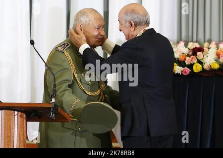 Décès d'Ahmed GID Salah, chef de l'armée en Algérie Banque D'Images