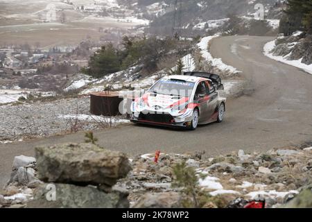 Team Ogier lors de la course de Monte Carlo Rally 2020 à St-Clément-sur-Durance le vendredi 24 janvier 2020. Banque D'Images