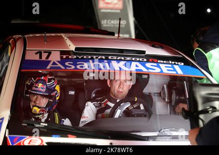 Ogier lors de la course de Monte Carlo Rally 2020 à St-Clément-sur-Durance le vendredi 24 janvier 2020. Banque D'Images