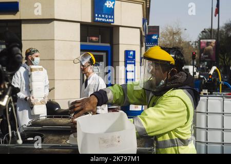 Tente de l'hôpital local pour faire un test contre le coronavirus à Marseille sur 27 mars 2020 Banque D'Images