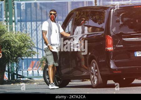 Sur la photo : Thiago Silva - 2020/06/22. Les joueurs de l'équipe Paris Saint-Germain sont de retour au camp de Loges, leur centre d'entraînement, après plusieurs semaines d'interruption en raison de la pandémie du coronavirus ou COVID-19. Banque D'Images