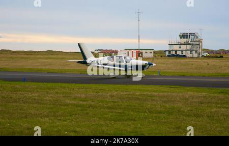 Un avion à voilure fixe XL de Tobago arrivant à l'aéroport de Blackpool, Blackpool, Lancashire, Royaume-Uni, Europe dimanche, 16th, octobre 2022 Banque D'Images