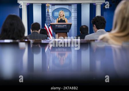 SARAH SILBIGER/UPI/MAXPPP - Kayleigh McEnany, attachée de presse de la Maison Blanche, prend la parole lors d'une conférence de presse dans la salle de presse de James S. Brady à la Maison Blanche à Washington, D.C., aux États-Unis, mardi, 21 juillet 2020. Le président Donald Trump tiendra ce soir un point de presse sur la pandémie du coronavirus. Photo de Sarah Silbiger/UPI Banque D'Images