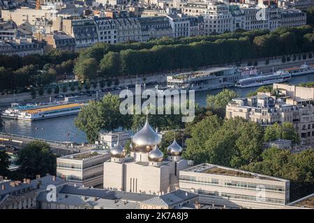 ©PHOTOPQR/LE PARISIEN/Fred Dugit ; Paris ; 20/07/2020 ; Société Paris VIIe, le 20 juillet 2020 Cathédrale de la Sainte-Trinité - Église Orthodoxe russe photo LP / Fred Dugit Banque D'Images