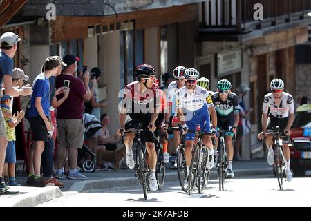 ©PHOTOPQR/LE DAUPHINE/GRÉGORY YETCHMENIZA ; MEGÈVE ; 15/08/2020 ; GRÉGORY YETCHMENIZA / LE DAUPHINE LIBERE / PHOTOQR MEGÈVE (HAUTE-SAVOIE) LE 15 AOÛT 2020 CRITÉRIUM DU DAUPHINE / ETAPE 4 / UGINE -SUR MEGÈVE - PHOTO NOTRE 2020/08 : 15. Course cycliste Critérium du Dauphiné 2020. Banque D'Images