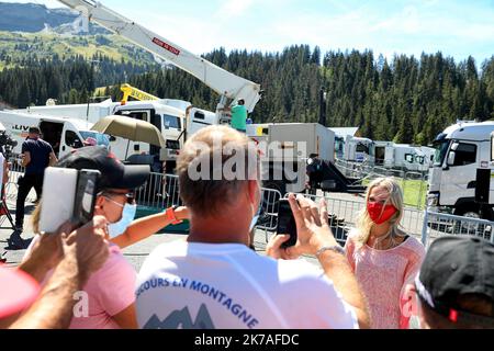 ©PHOTOPQR/LE DAUPHINE/GRÉGORY YETCHMENIZA ; MEGÈVE ; 15/08/2020 ; GRÉGORY YETCHMENIZA / LE DAUPHINE LIBERE / PHOTOQR MEGÈVE (HAUTE-SAVOIE) LE 15 AOÛT 2020 CRITÉRIUM DU DAUPHINE / ETAPE 4 / UGINE -SUR MEGÈVE - MARION/08 PHOTO : 2020/15. Course cycliste Critérium du Dauphiné 2020. Banque D'Images