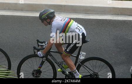 ©Laurent Lairys/MAXPPP - Annemiek VAN VLEUTEN de MITCHELTON SCOTT pendant le Tour mondial des femmes de l'UCI, la course par le Tour 2020, Nice - Nice (96 km) sur 29 août 2020 à Nice, France - photo Laurent Lairys / MAXPPP Banque D'Images