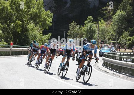 ©PHOTOPQR/LA PROVENCE/DUCLET Stéphane ; Sisteron ; 01/09/2020 ; Tour de France 2020. Etape Sisteron Orcières. - Tour de France 2020, Stage 4 / SISTERON > ORCIÈRES-MERLETTE Banque D'Images