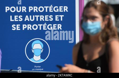 ©PHOTOPQR/OUEST FRANCE/Franck Dubray ; Nantes ; 02/09/2020 ; ouverture dans le centre ville de Nantes d'un centre de pêche du coronavirus covid-19 . Des tests PCR sont réactivés avec un autre type de test. - Centre de tests Covid 19 à nantes France le 2 septembre 2020 Banque D'Images