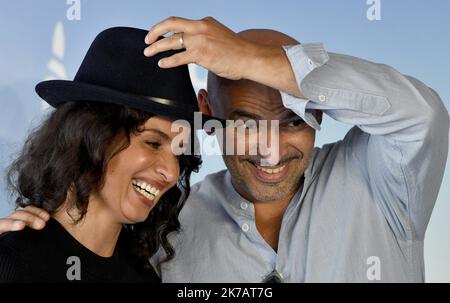 ©PHOTOPQR/OUEST FRANCE/Stéphane Geufroi ; Deauville ; 11/09/2020 ; 46 ème édition du festival du cinéma américain de Deauville. Amelle CHAHBI et Farid LARBI - Festival du film américain à Deauville, France, le 10th 2020 septembre Banque D'Images