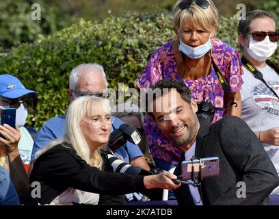 ©PHOTOPQR/OUEST FRANCE/Stéphane Geufroi ; Deauville ; 11/09/2020 ; 46 ème édition du festival du cinéma américain de Deauville. Farid Bentoumi le réalisateur du film Rouge. - 2020/09/11. Festival américain du film de Deauville. Banque D'Images