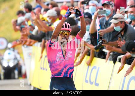 ©PHOTOPQR/LA MONTAGNE/Jérémie FULLERINGER ; ; 11/09/2020 ; Tour de France 2020, etape 13 CHATEL-GUYON > PUY MARY, 11/09/2020. Photo Jeremie Fulleringer - Tour de France 2020, 13th scène le 10th 2020 septembre Châtel-Guyon - Puy-Mary Banque D'Images