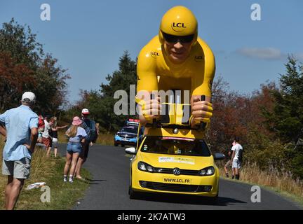 ©PHOTOPQR/LE PROGRES/Philippe VACHER - Chalmazel-Jeansagnière 12/09/2020 - sport -ambiance pour le passage du tour de France au col du Béal dans la région Rhône alpes auvergne. Etape Clermont Ferrand Lyon .Tour de France cyciste 2020. - 2020/09/12. Tour de France, étape 14. Banque D'Images