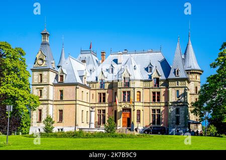 Château de Schadau, Lac de Thun, Suisse Banque D'Images