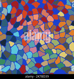 Terrazzo moderne tendance coloré sans couture motif.Abstract décor créatif avec chaos Petits morceaux de formes irrégulières.idéal pour l'emballage du papier,textil Banque D'Images