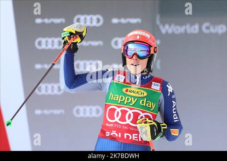 ©Pierre Teyssot/MAXPPP ; coupe du monde de ski alpin 2020-2021 - épidémie de coronavirus . 1st slalom géant féminin dans le cadre de la coupe du monde de ski alpin à Solden on 17 octobre 2020; course 2, Federica Brignone (ITA). Pierre Teyssot / Maxppp Banque D'Images