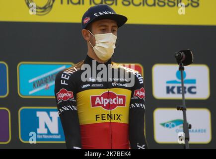 ©Laurent Lairys/MAXPPP - Dries de Bondt d'ALPECIN - FENIX lors de la ronde van Vlaanderen 2020, Tour de Flandre course cycliste, Anvers - Oudenaarde sur 18 octobre 2020 à Oudenaarde, Belgique - photo Laurent Lairys / MAXPPP Banque D'Images