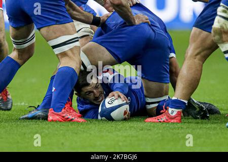 ©Sébastien Muylaert/MAXPPP - Anthony BOUTHIER de France pendant le match de test entre la France et le pays de Galles au Stade de France à Paris, France. 24.10.2020 Banque D'Images