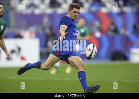 ©Sébastien Muylaert/MAXPPP - Anthony Bouthier de France pendant le match Guinness des six Nations entre la France et l'Irlande au Stade de France à Paris, France. 31.10.2020 Banque D'Images