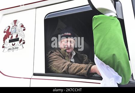 ©PHOTOPQR/VOIX DU NORD/Sébastien JARRY ; 03/01/2021 ; Loon-Plage. le 03/01/2021. Le groupe Danois DFDS ouvre une nouvelle ligne pour relier l'Irlande en ferry au départ de Dunkerque . Loon Plage, France, janvier 3rd 2021 le groupe danois DFDS ouvre une nouvelle ligne pour relier l'Irlande en ferry depuis Dunkerque Banque D'Images